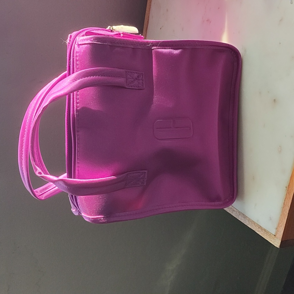 Clinique Metallic Fuscia Cosmetic bag RARE color
